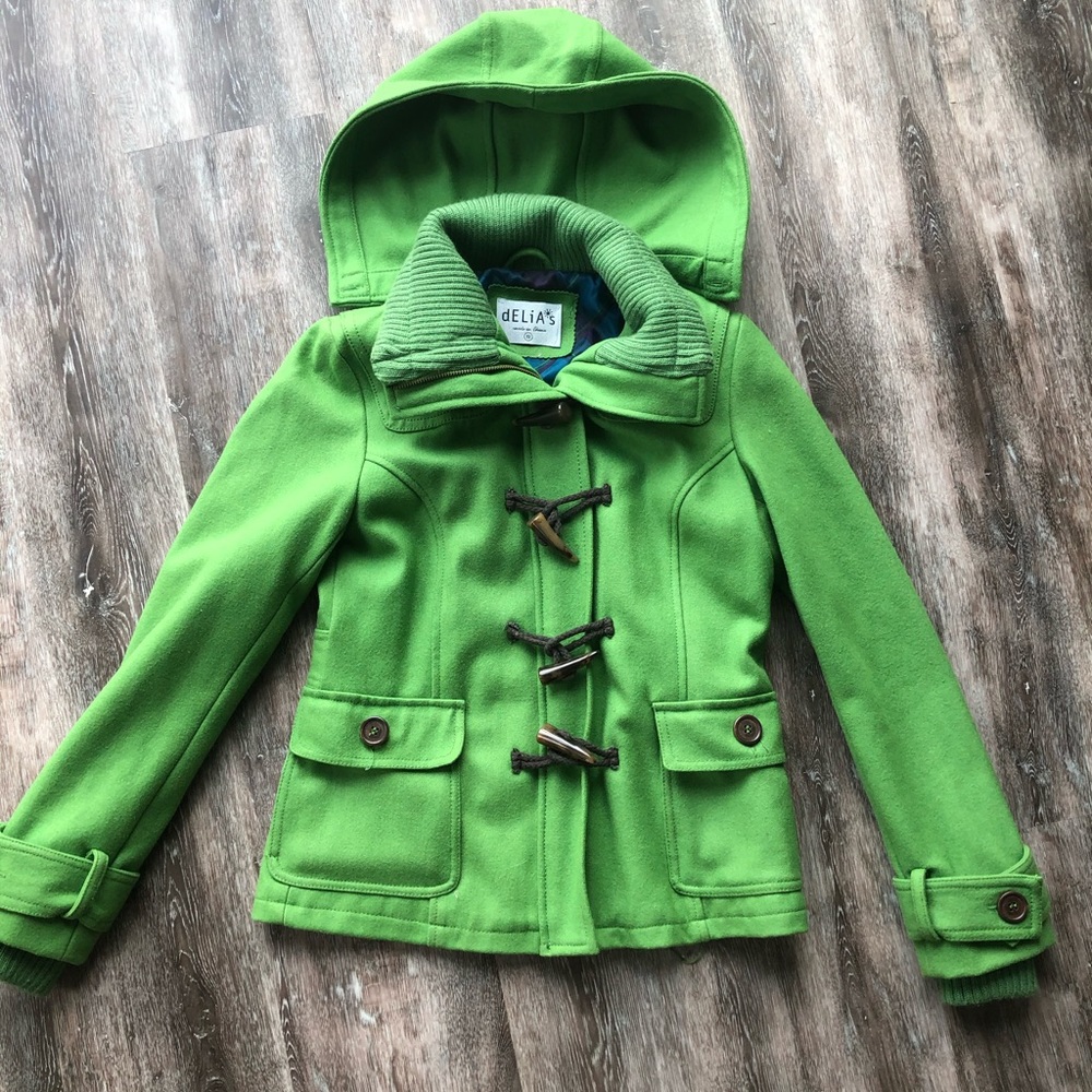 dELiA’s Bright Green Peacoat